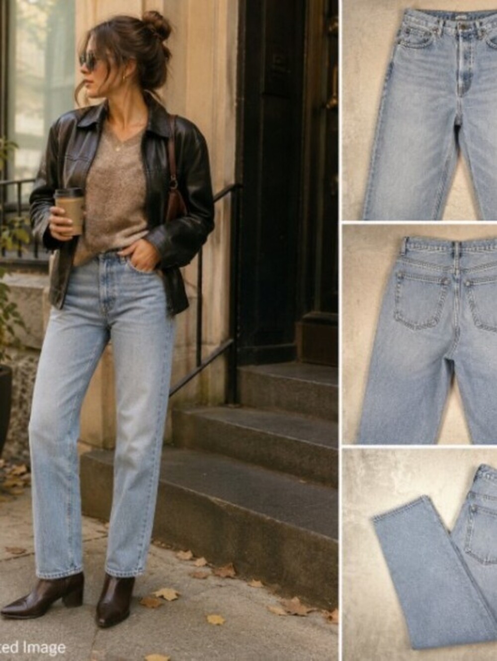 AGOLDE Wyman Jeans Womens 26 Straight Leg Organic Cotton Light Wash Button Fly